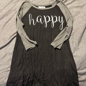 Never worn black and grey long sleeve shirt.